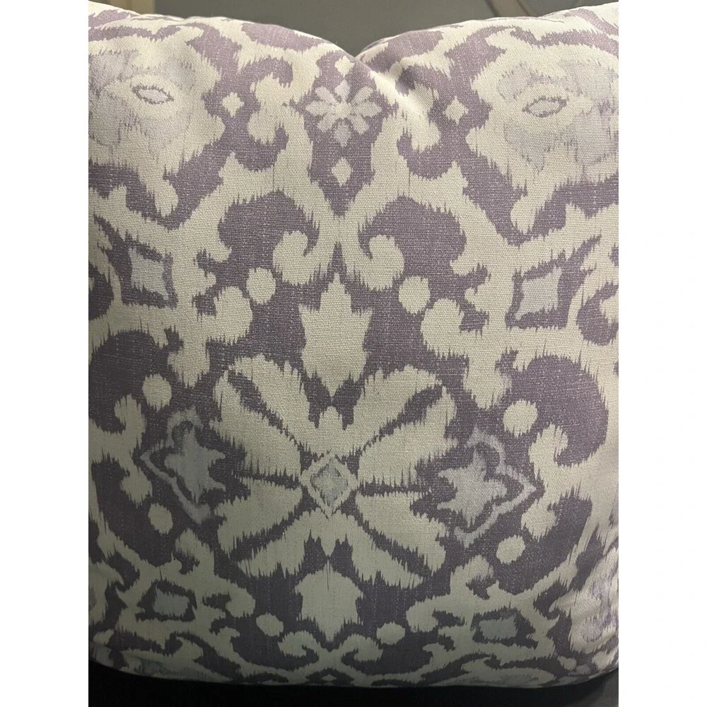 Pottery Barn Purple & White 20” Square Pillow Throw Bed